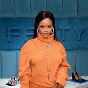 Robyn Rihanna Fenty And Linda Fargo Celebrate The Launch Of FENTY At Bergdorf Goodman
