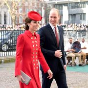 Kate Middleton en prins William tijdens de Commonwealth Day Service 2019.