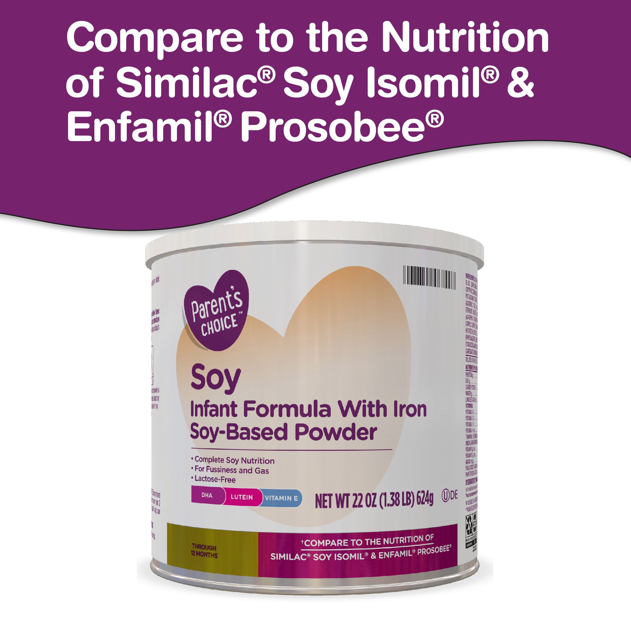 Parent's choice soy infant formula store with iron